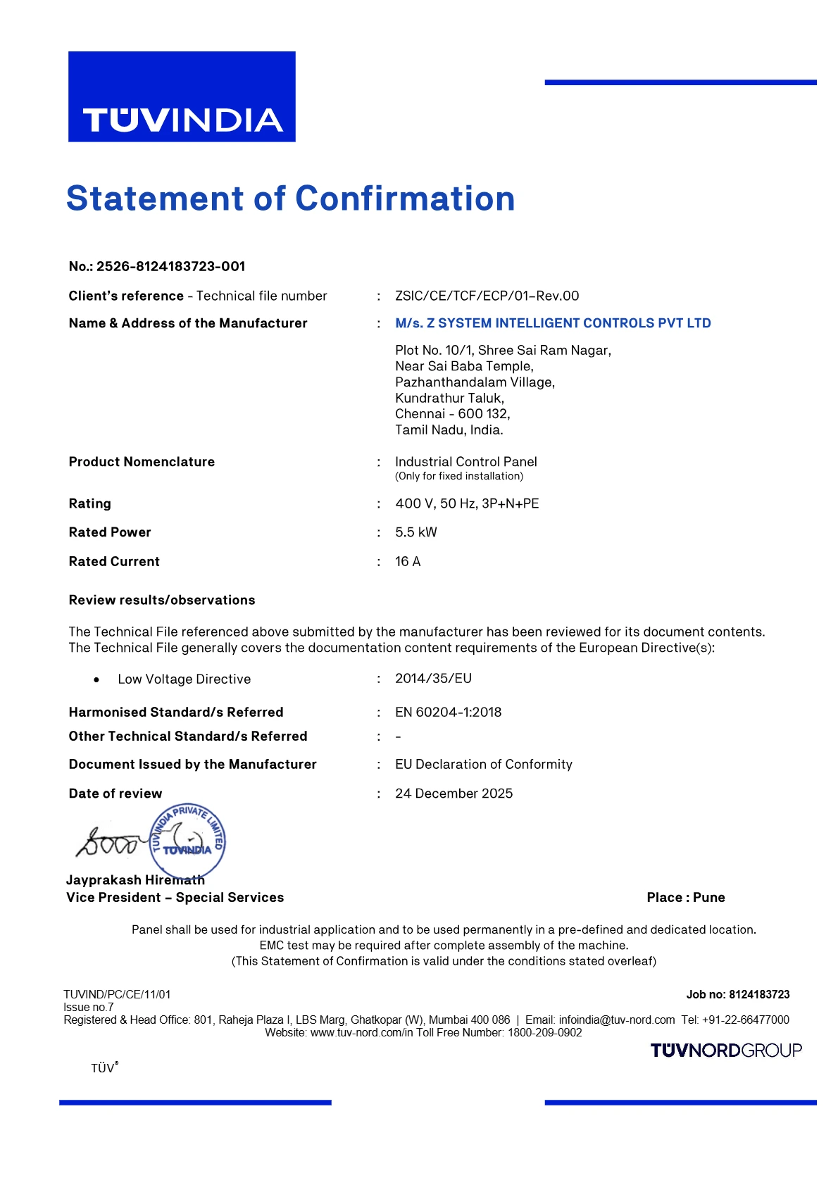 CE Marking Certification